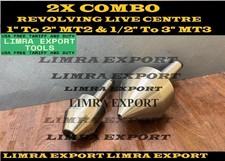 2x Torno Tubo Giratorio Tubo Centro Vivo Combo 1" a 2" MT2 y 1/2" a 3" MT3