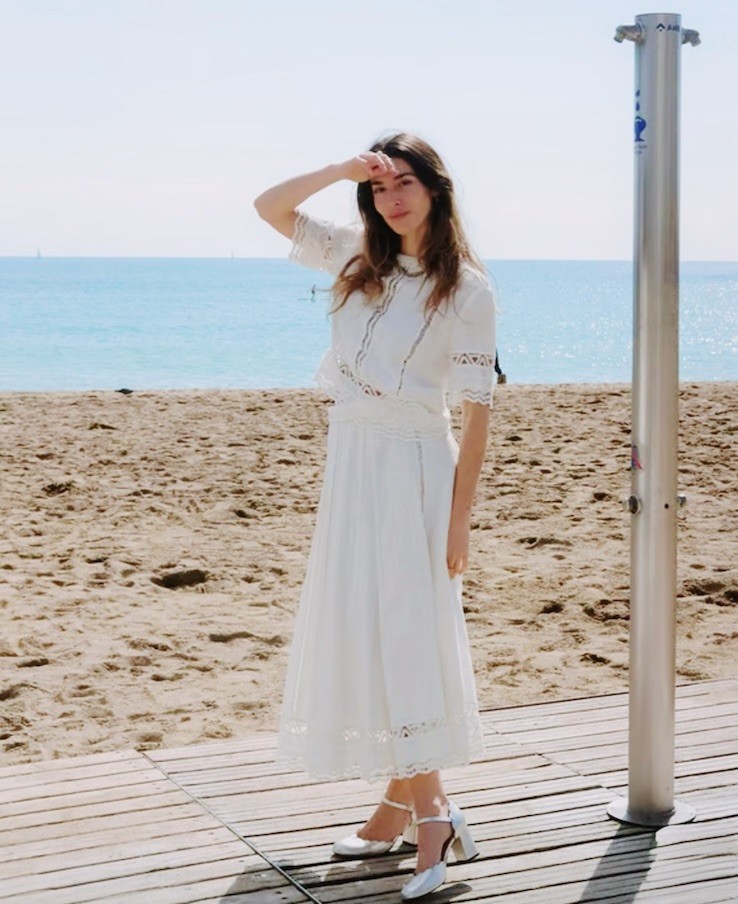 KRY clothing 「SARUGUTUWA」 白×ブラック NWT ZARA $229 Short Crocheted Knit Dress Limited Edition