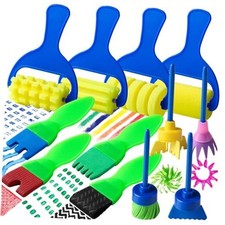 Kids Paint Brushes, 12 Pack Washable Painting Brushes for Toddlers Kids Early