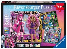 Juguetes Ravensburger Monster High - Rompecabezas 3x 49 piezas para niños de 5 años