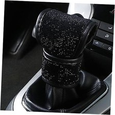 Bling Bling Auto Gear Shift Knob Cover,Auto Shift Gear Shift Black Diamonds
