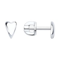 Ohrstecker Ohrringe 925 Silber Herz Echtschmuck Silberohrringe
