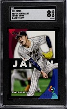 2023 Topps Roki Sasaki WBC-34 World Baseball Classic Black /299 Japan SGC 8