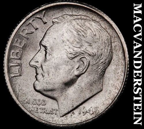 1948-S Silver Roosevelt Dime - Choice Gem Brilliant Unc  Lustrous  #G7756