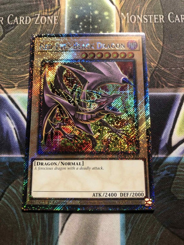 * RED-EYES BLACK DRAGON * ALT ART PLATINUM SECRET RARE RA04-EN109 YUGIOH! MP24
