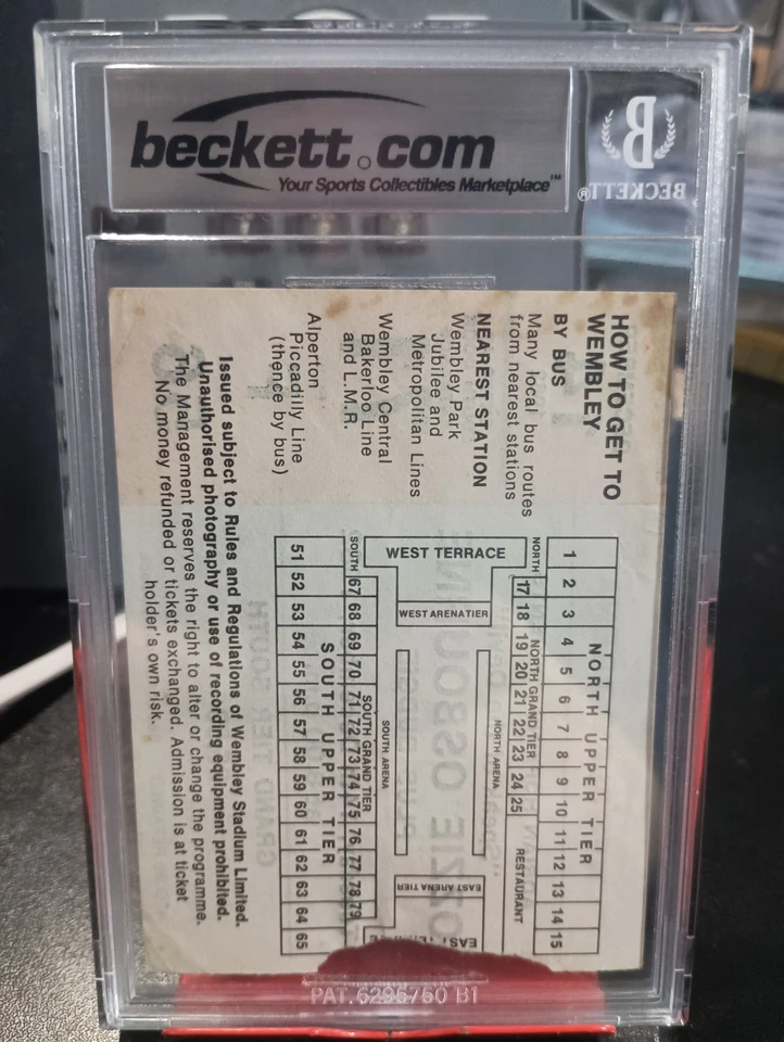 Boleto de la gira Speak Of Devil de Ozzy Osbourne London Wembley 14/12/1982 Beckett BAS Foto 4 de 4