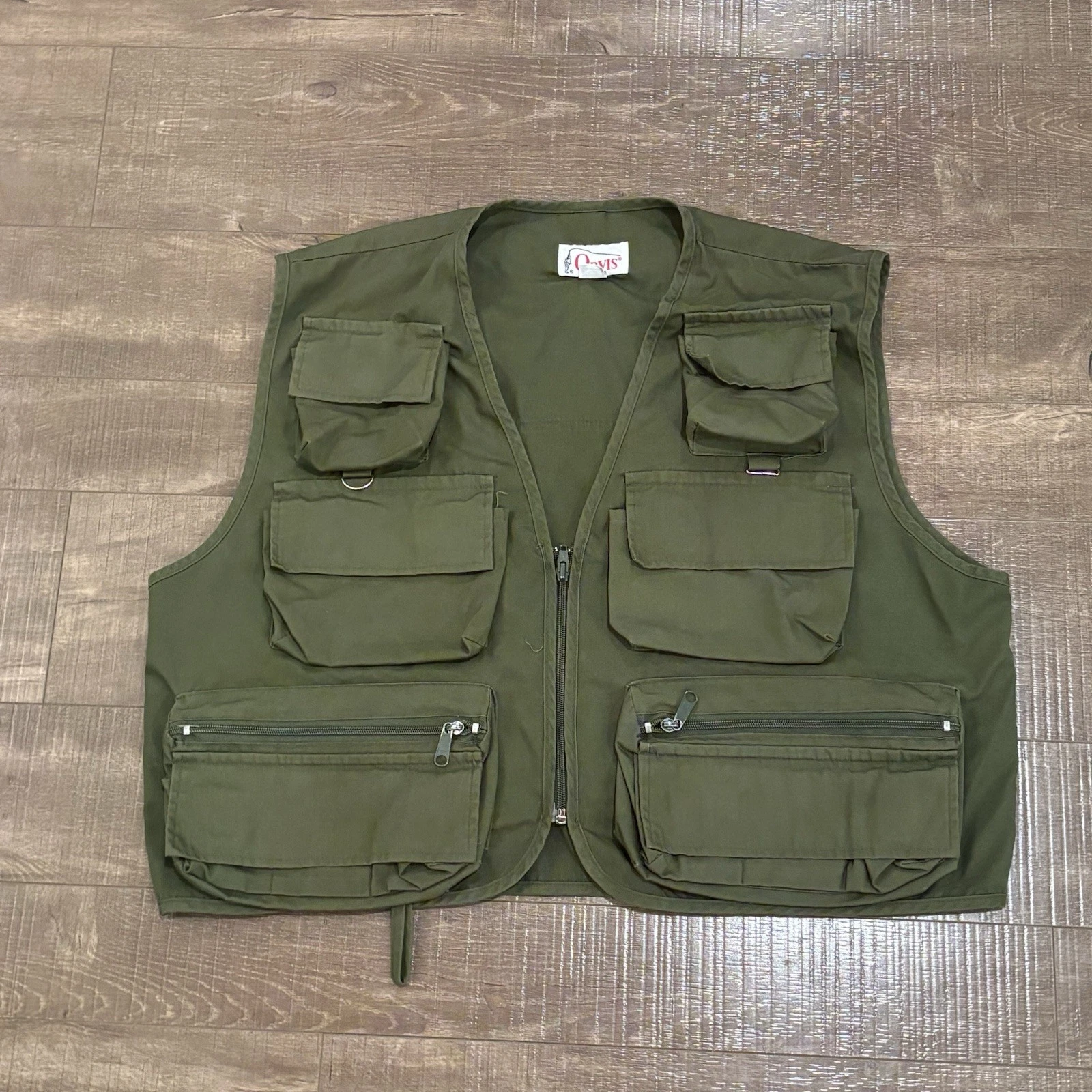 Vintage Orvis Utility Olive Green Large Vest Fishing Outdoors Full Zip F1
Opens in a new window or t