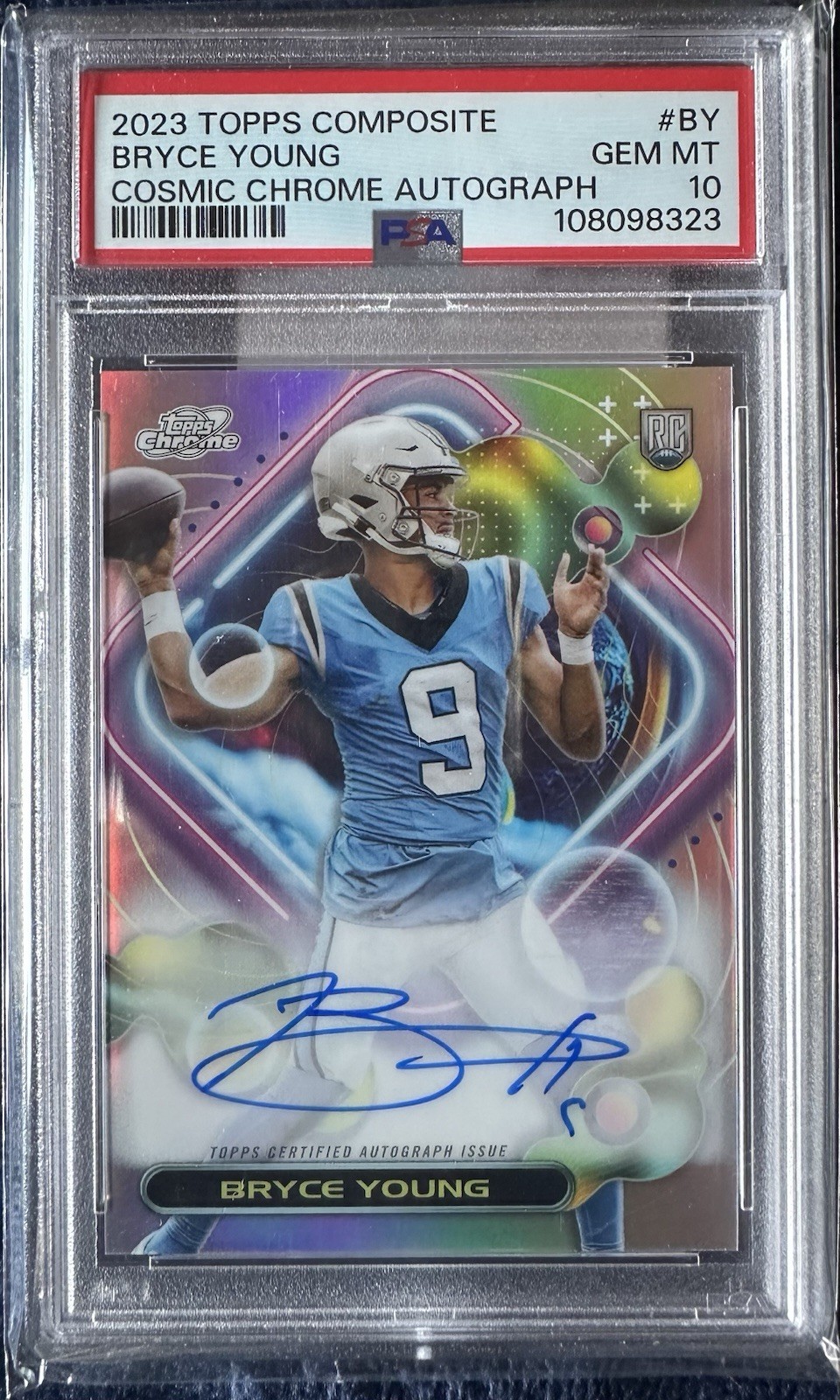 BRYCE YOUNG PSA 10 2023 TOPPS CHROME COSMIC COMPOSITE RC ROOKIE GEM MINT AUTO