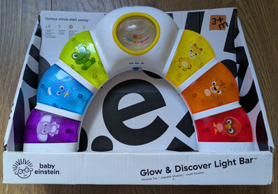 Baby Einstein Glow & Discover Light Bar Activity Spielzeug Englisch, Französisch & Spanisch 