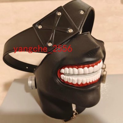 Anime Tokyo Ghoul Kaneki Ken Wearable Black Half Face Mask Cosplay Prop Gift New