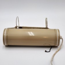 Vintage MCM metal Bed Head board Reading Lamp Night Light tan 9.5" clip on