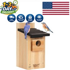 Cedar Bluebird Box House with Predator Guard - Elegant Bird Shelter