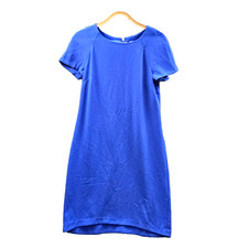 Target Dress Womens Shift Size 6 Blue Short Sleeve Round Neck