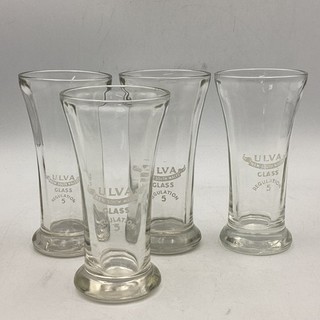 Crown Crystal Glass 1940s Vintage ULVA NSW Regulation Beer Glasses (H2) NS#8667
