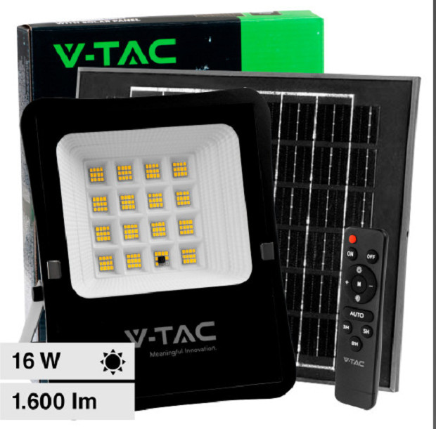 Kit Faro Solare V-TAC 16W LED IP65 - Progetto Illuminazione Fai Da Te