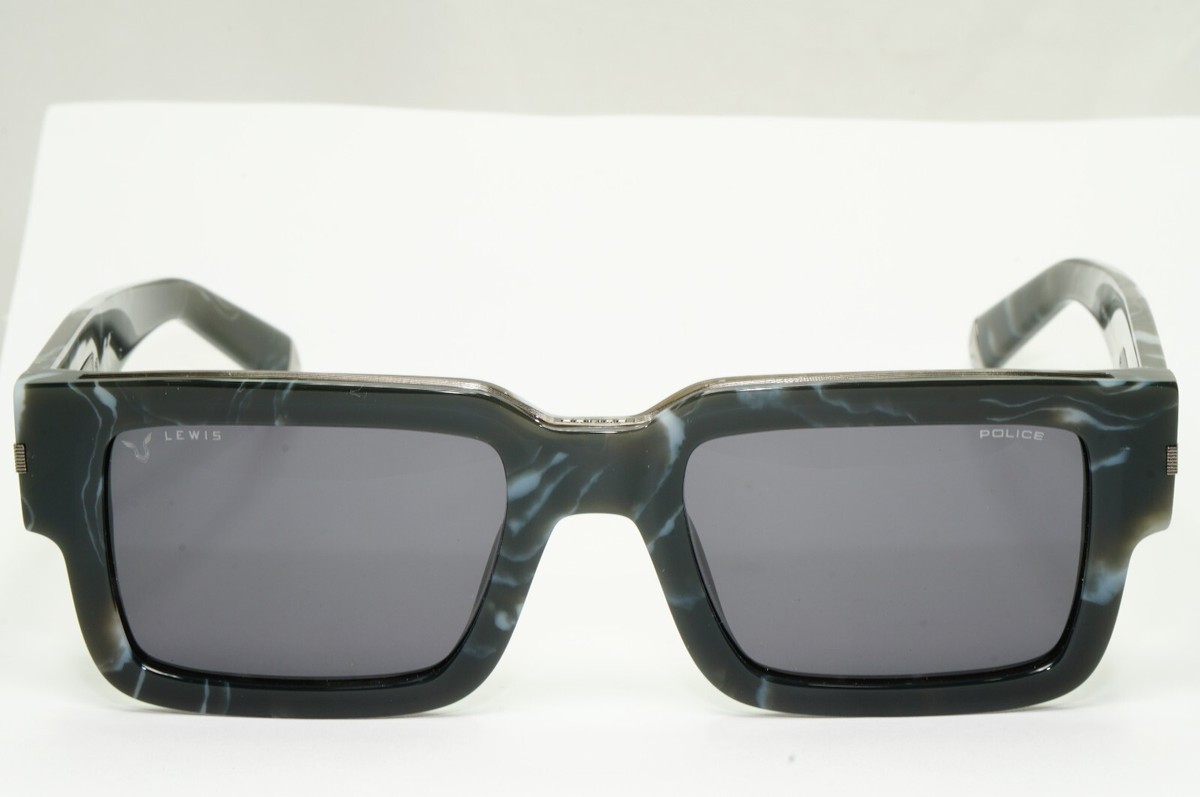 Police Lewis Hamilton F1 Sunglasses Black Grey Marble Square SPL