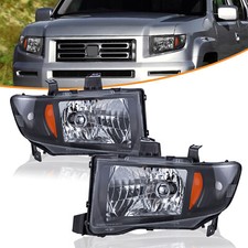 FIT FOR RIDGELINE 2006 - 2014 HEADLIGHT RIGHT & LEFT PAIR Black 06-14 Headlights