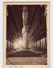 Postcard Uffizi Florence notturna Florence Italy