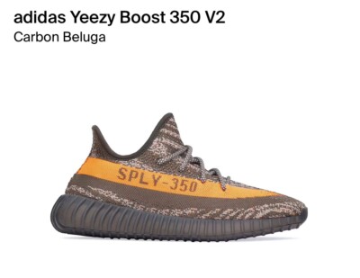 Size adidas Yeezy Boost 350 V2 Carbon Beluga