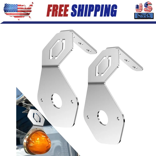 Watermelon Mirror Turn Signal Angled Bracket Stainless SET/2 - Light Not Include