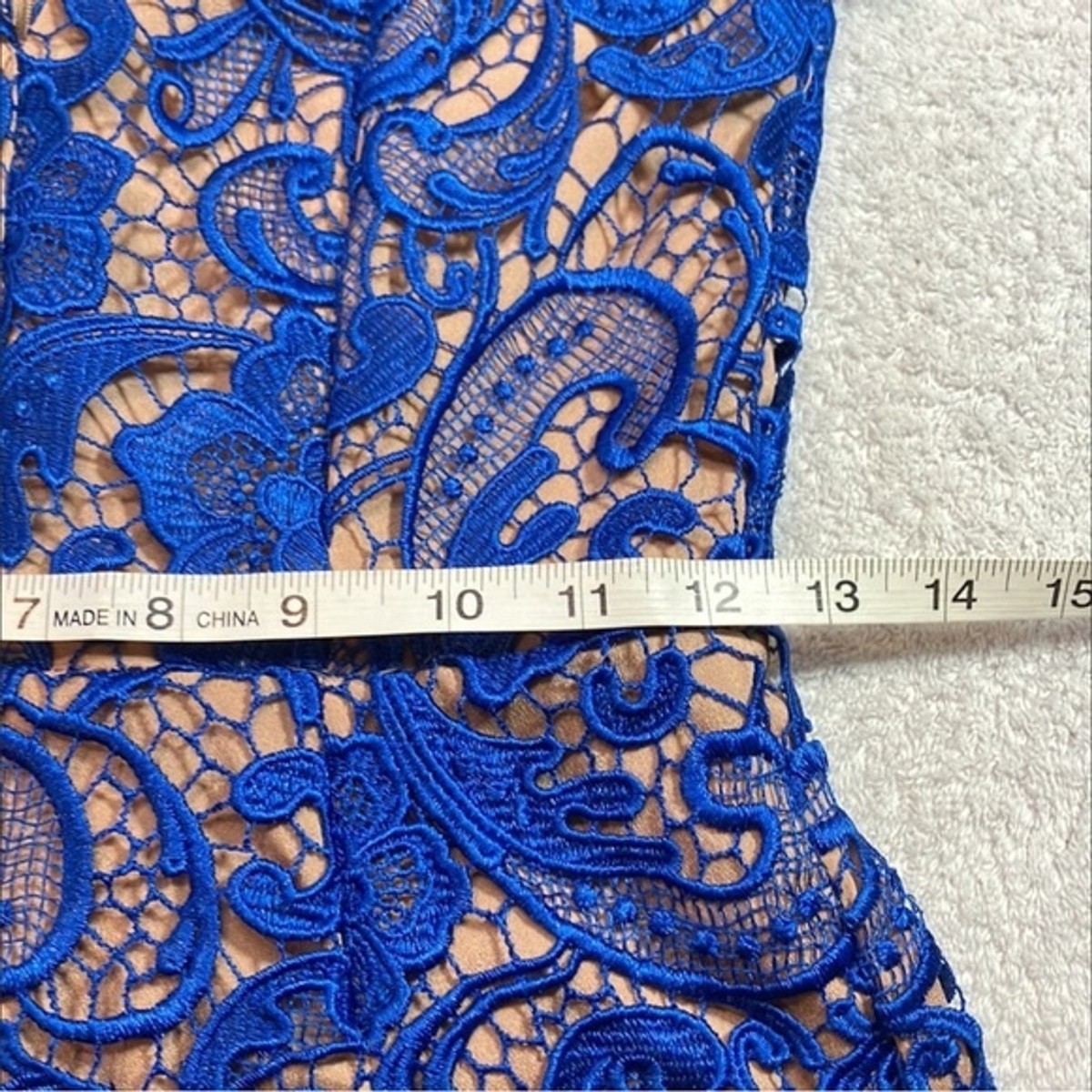 Dress the Population Ava blue lace dress | eBay