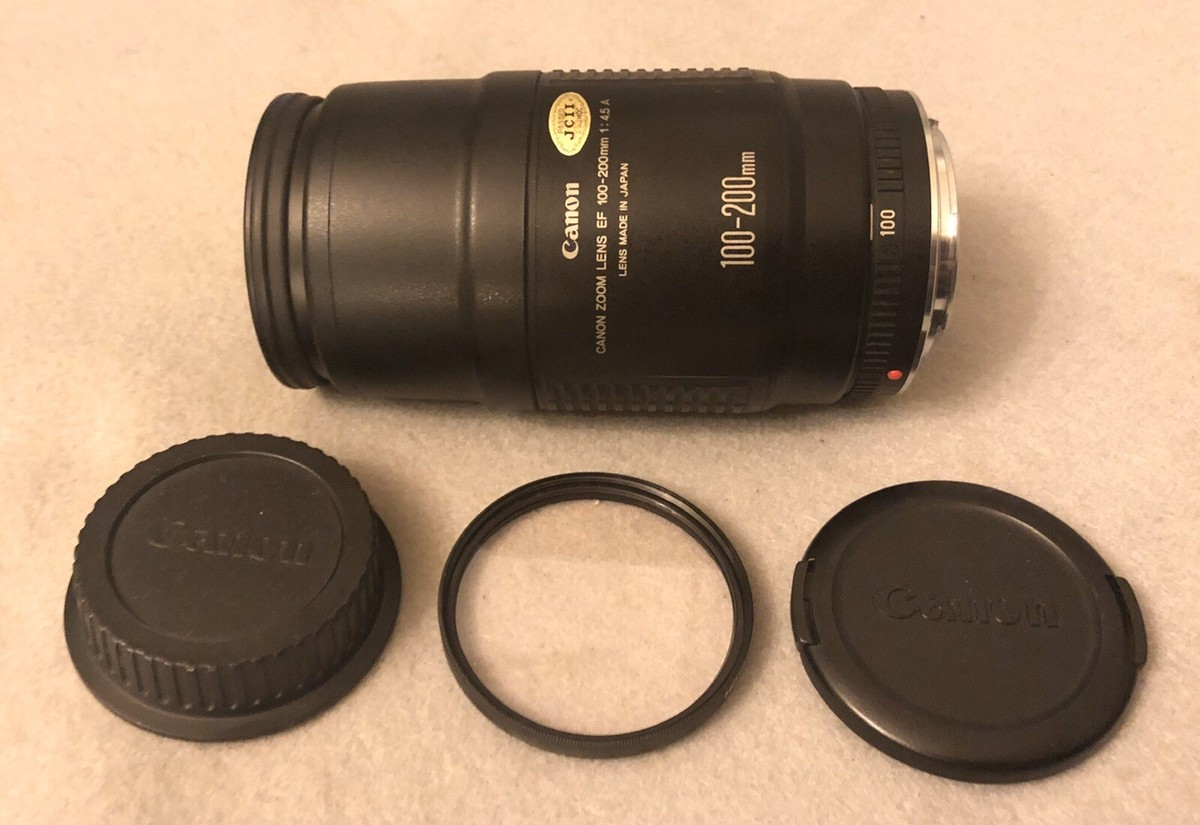 Canon EF 100-200mm Zoom Lens A Skylight Filter Both Lens Caps