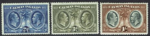 CAYMAN ISLANDS 1932 CENTENARY 2½D 3D AND 1/-  - Picture 1 of 2