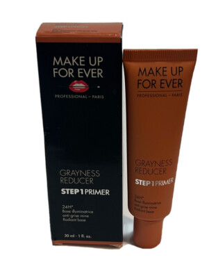 MAKE UP FOR EVER  GRAYNESS REDUCER STEP 1 PRIMER 24 Radiant Base NIB 1 OZ
