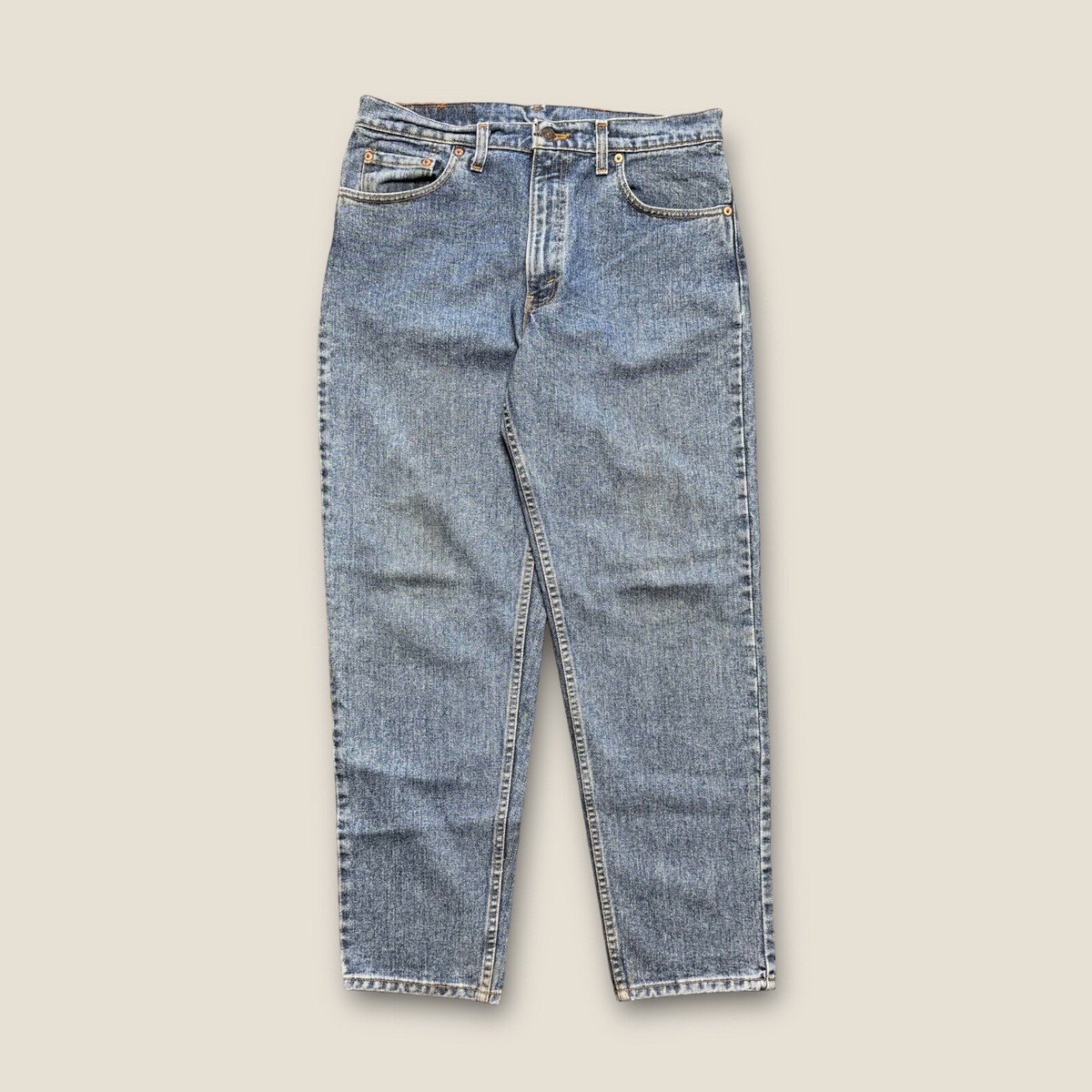 Vintage Levi's 550 Relaxed Fit Denim Blue Jeans 90s Fits Size