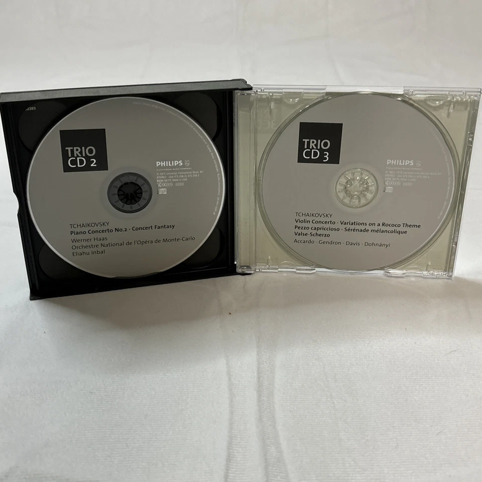 TCHAIKOVSKY Complete Concertos 3 CD SET Philips HAAS Piano ACCARDO Violin INBAL - Image 3 of 4
