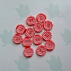Red Stripe Round Resin Buttons, 2-Hole, Crafts, Sewing UK Seller