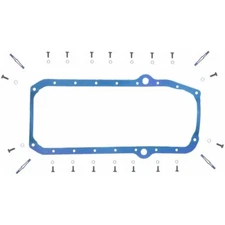 Fel-Pro OS34510T Chevy SBC Oil Pan Gasket Rubber/Steel Core 2pc Rear Main Seal