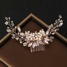 Handmade Flower Crystal Pearl Bridal Head Pieces Hair Clip Accessories