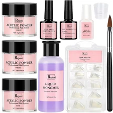 Acrylic Nail Kit with Prep Dehydrator and Primer, Acrylic Nail Powder and Liquid