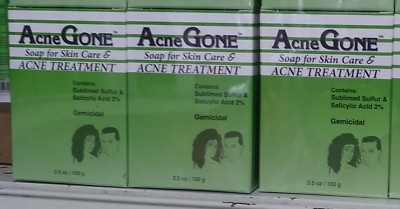 (Pack of 3) Acne Gone Soap for skin care & Acne Treatment 3.5oz/100g