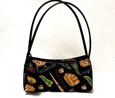 BASEBALL & Rhinestone Double Strap Shoulder Purse, NWOT