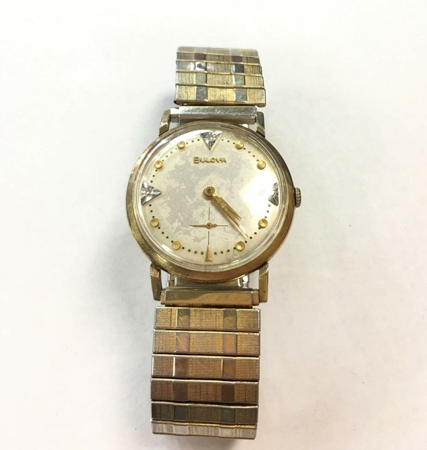Vintage Bulova 10k Gold Filled, Stretch Band Watch eBay