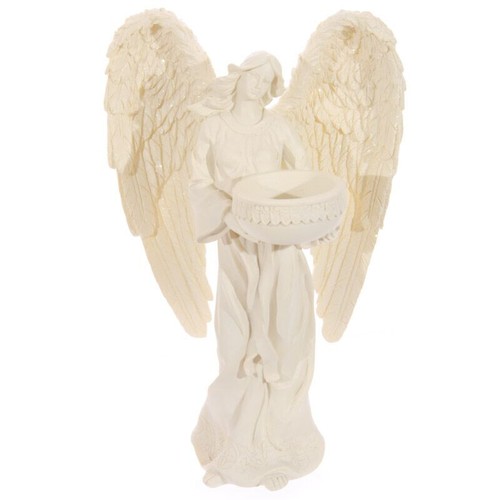 Standing Angel Figurine - Tea Light Candle Holder - 23cm - Brand New & Boxed