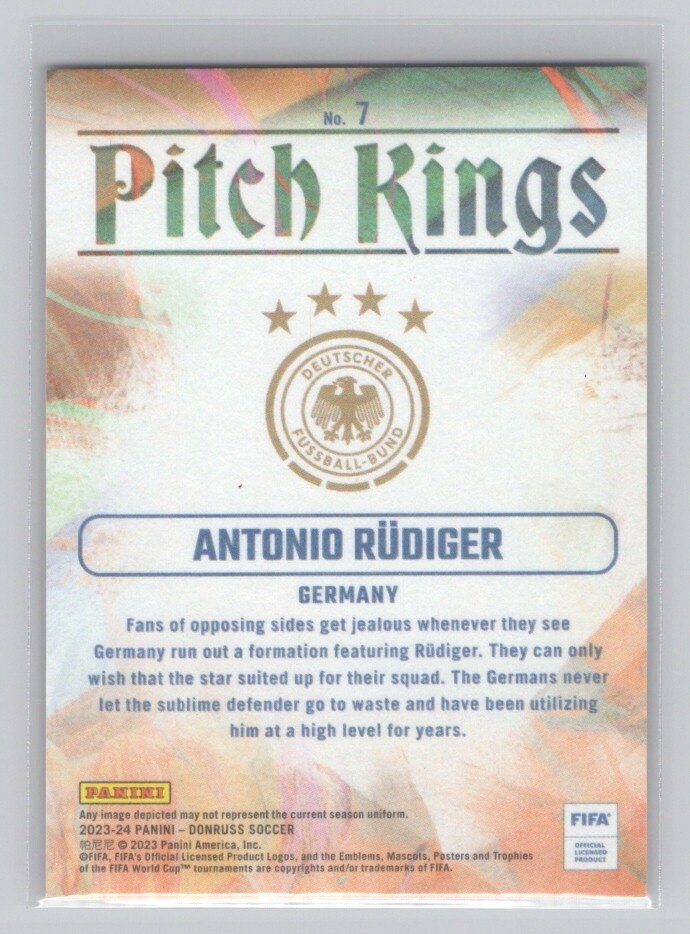 Antonio Rudiger 2023-24 Donruss Soccer Pitch Kings #7 Germany