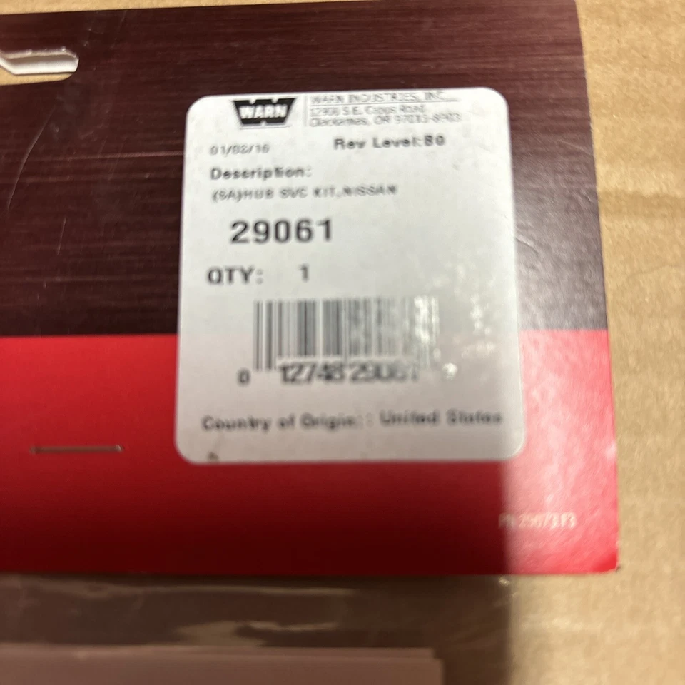 Warn 29061 HUB SERVICE se adapta a Nissan Foto 2 de 3