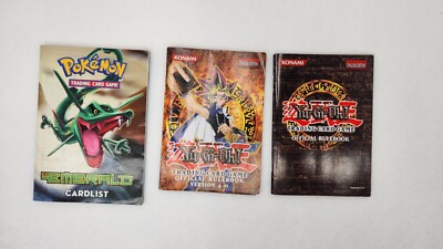 Pokemon Trading Card Game TCG Ex Emerald Rulebook and Yu Gi Oh Official Rulebook