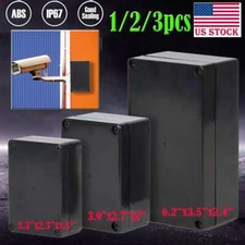 Waterproof Plastic Project Enclosure DIY Electrical Junction Box Dustproof Black