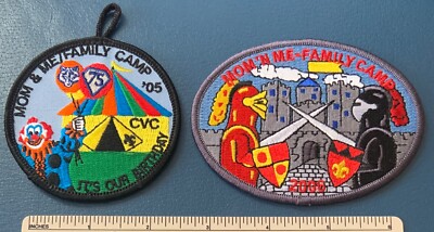 2 CONCHO VALLEY COUNCIL Boy Cub Scout Mom & Me Camp PATCHES BSA CVC TX ...