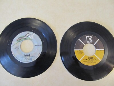 Lot of Two (2) Vintage 1960's Bread 45 records