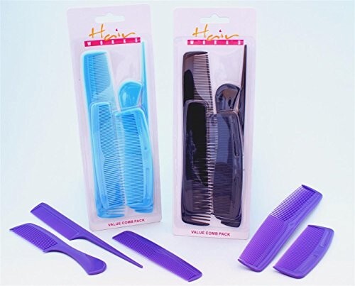 5 Pack Hair Works Value Pack of Assorted Combs