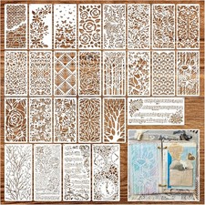 Stencils for Crafts Reusable Texture Branches Background Stencil Vintage Layerin