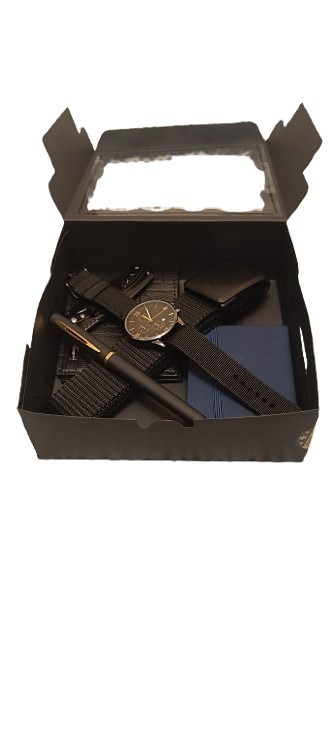 CAJA REGALO HOMBRE 6 ARTÍCULOS ⭐ BOLI ⭐ CINTURON⭐ BILLETERA ⭐ CINTURÓN ⭐RELOJ⭐