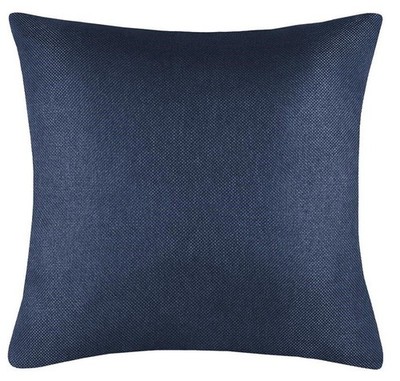 Kissen 50x50 Dunkelblau Dekokissen Bezug mit Füllung Loft Glam