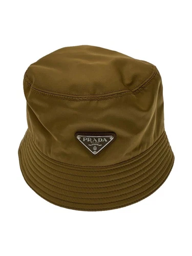 Grand seau à chapeau uni beige femme PRADA 2HC137 occasion