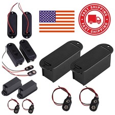 Active Pickup Guitar Bass 9V Battery Holder Case Lightweight Plastic Design